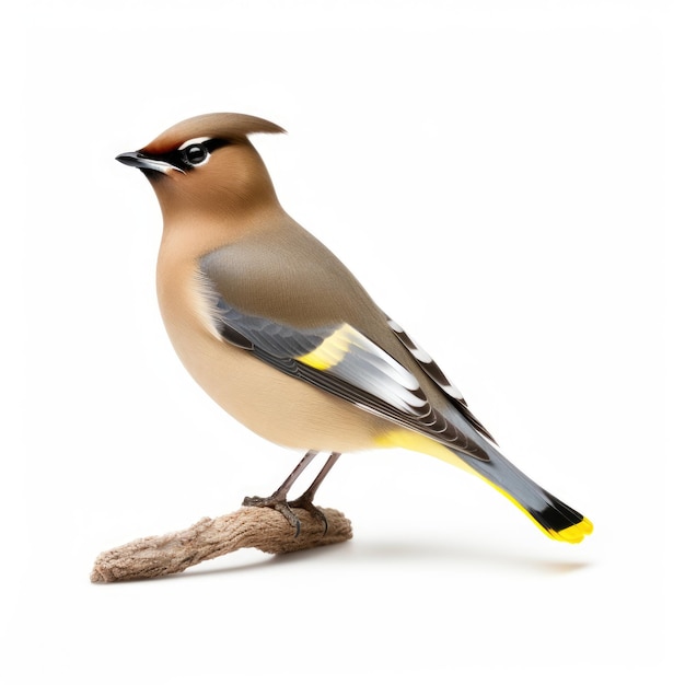 Foto cedar waxwing geïsoleerd