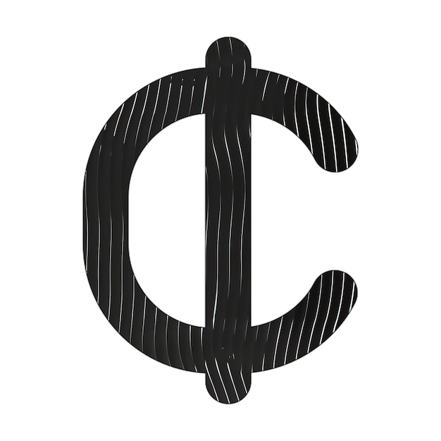 cedi sign icon black white lines texture