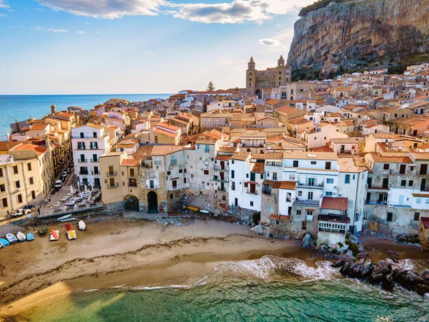 Photo cefalu medieval village of sicily island province of palermo italy