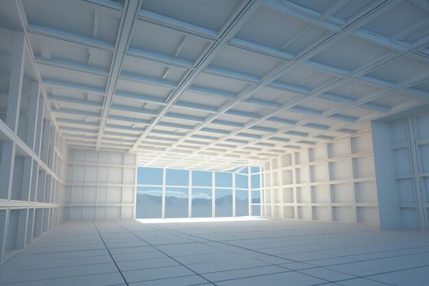 Ceiling and floor perspective grid lines