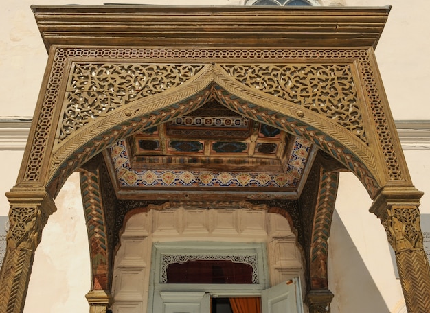 The ceiling in the form of a dome in a traditional ancient Asian mosaic Architecture of Asia