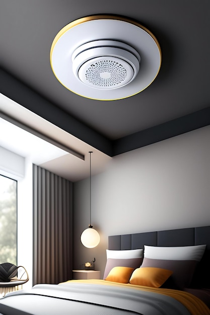 Ceiling mounted smoke alarm