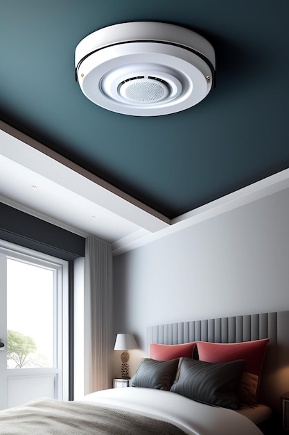 Ceiling mounted smoke alarm