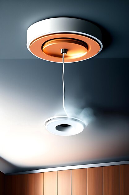 Ceiling mounted smoke alarm