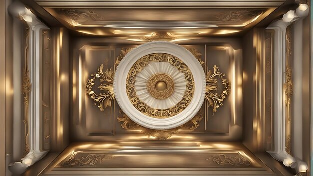 Ceiling wallpaper luxury gold