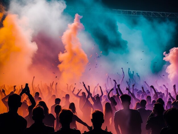 Celebrants during the color Holi Festival