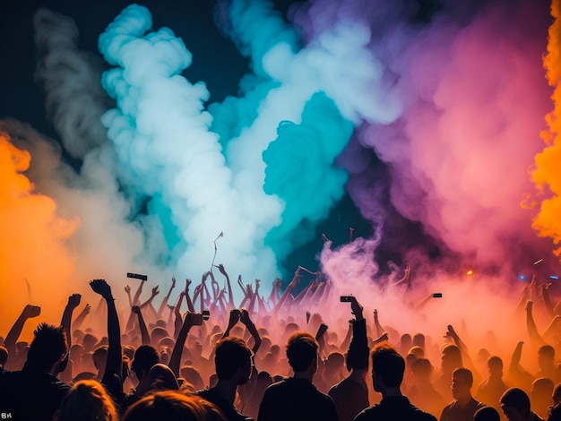 Celebrants during the color Holi Festival