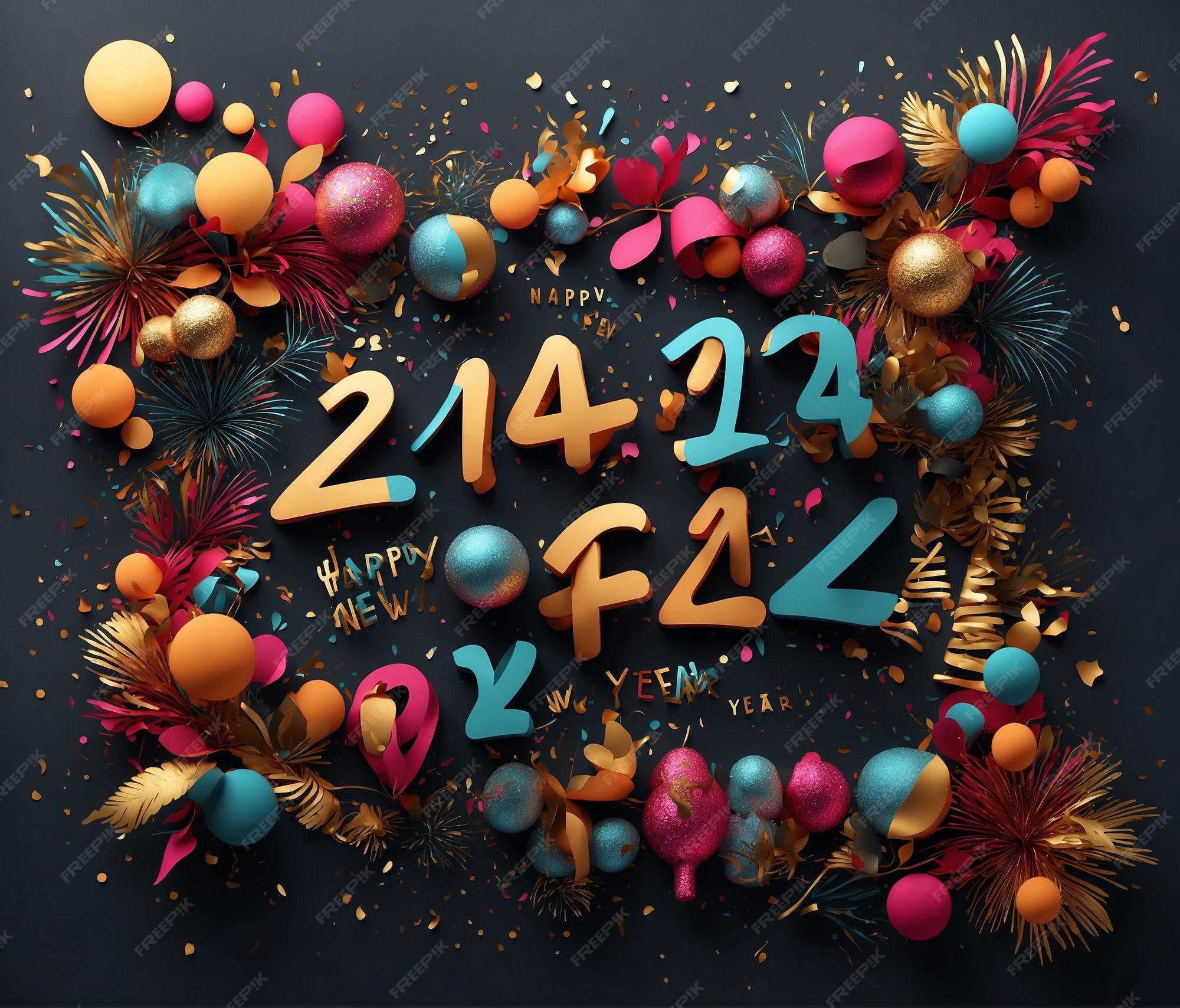 Premium AI Image | Celebrate 2024 Happy New Year Extravaganza 