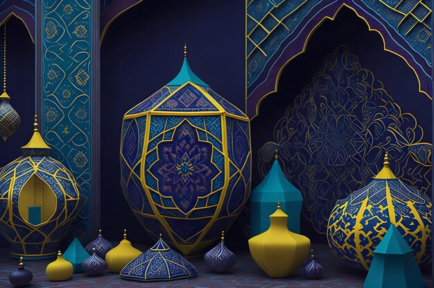 Photo celebrate 2024 ramadan in style a harmonious blend of modern and traditional elements