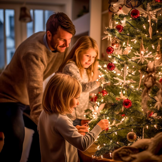 Foto celebra la decorazione festiva del natale e la gioia delle vacanze nel paese delle meraviglie invernali buon anno nuovo