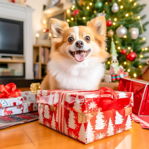 冬のワンダーランドでクリスマスの祭りの装飾と休日の楽しさを祝い 新年おめでとうございます