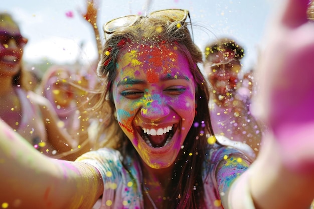 holi land colours festival mexico