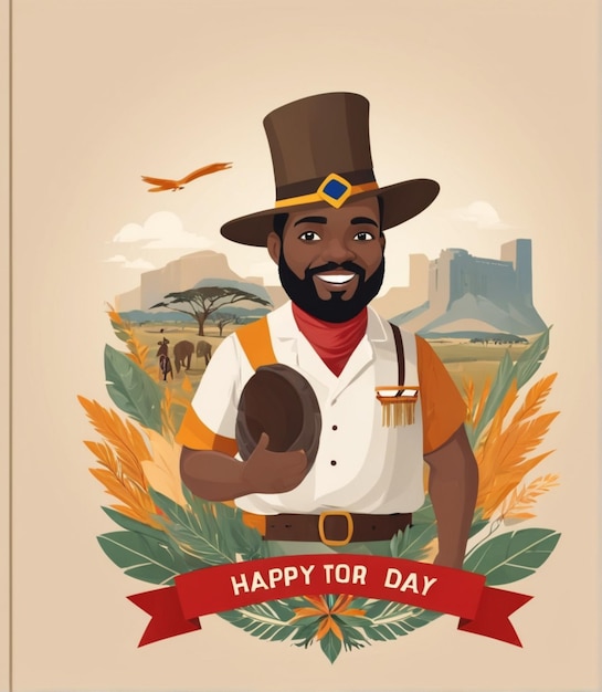 Foto celebra la giornata del patrimonio con una splendida illustrazione gratuita di vector flat design in sudafrica