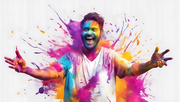 Celebrate the spirit of Holi with lively and dynamic image of Background texture and abstract arts