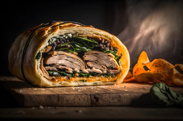 Celebrate the taste of Italy with our Porchetta sandwich photo collection.