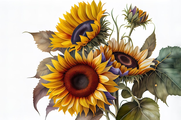 Celebrate the warmth of sunflowers Generative Ai