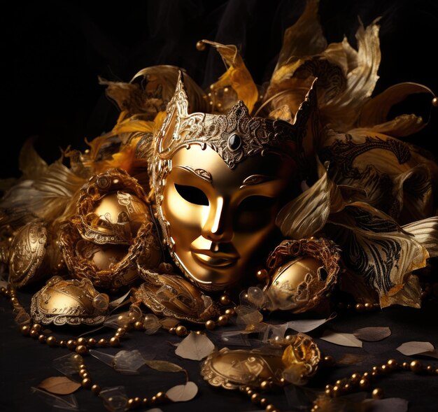 Celebrate with Gold a Venetian Masked Carnival Tradition