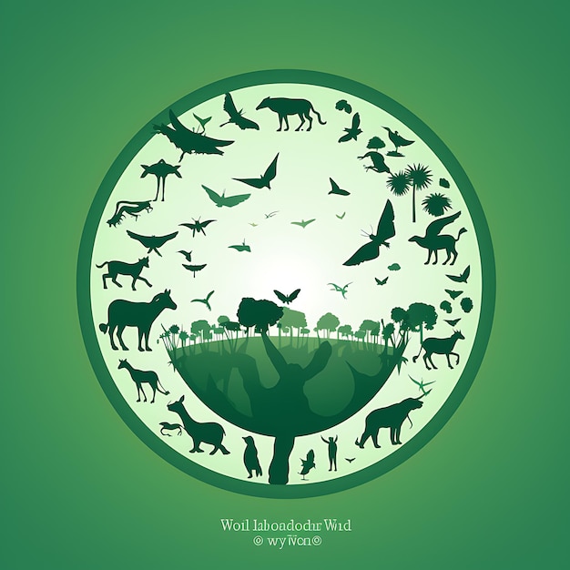 Photo celebrate world animal day 2023 world wildlife day with the animals worldanimalday animalicons