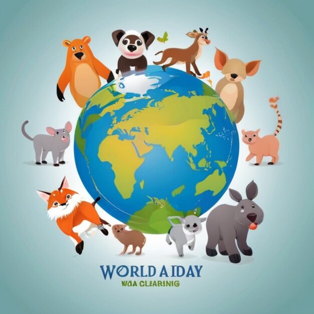 Celebrate World Animal Day with Free Vector Backgrounds