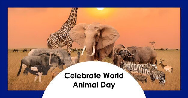 사진 세계 동물의 날을 축하하세요
