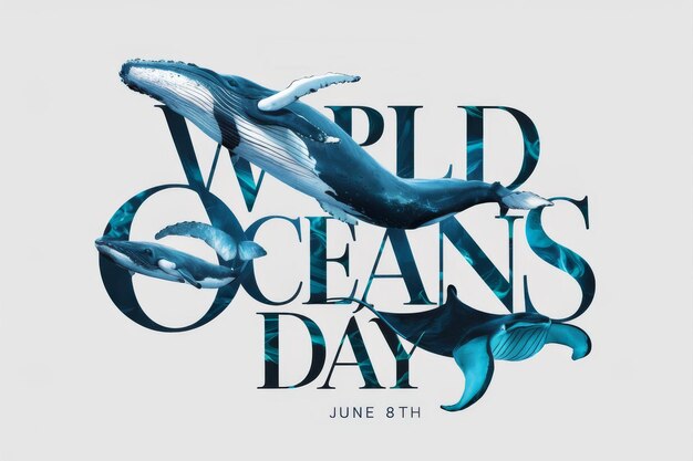 Photo celebrate world oceans day with our stunning poster design