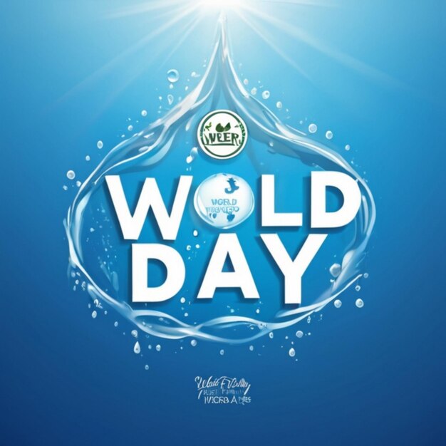 사진 세계 물의 날 축하 터 배경 일러스트레이션