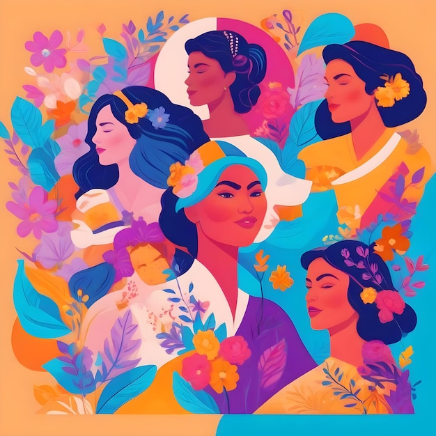 Celebrates of women in the arts and culture for International Women's Day AI Generate image