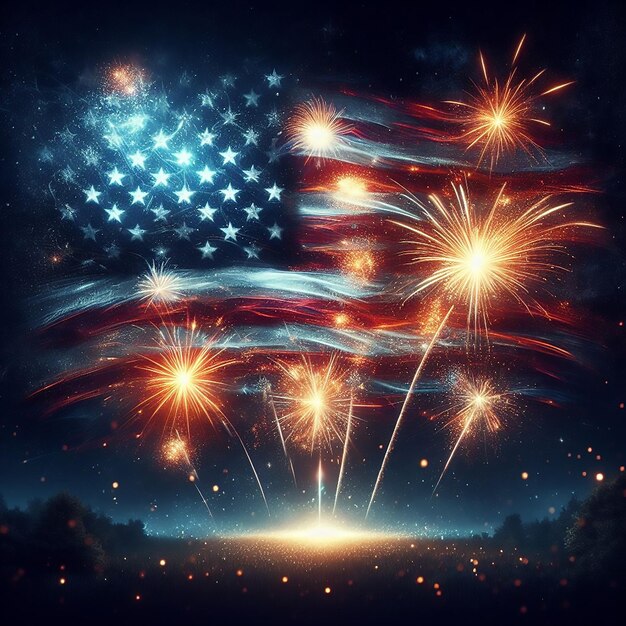 celebrating American Independence Day generated AI Image