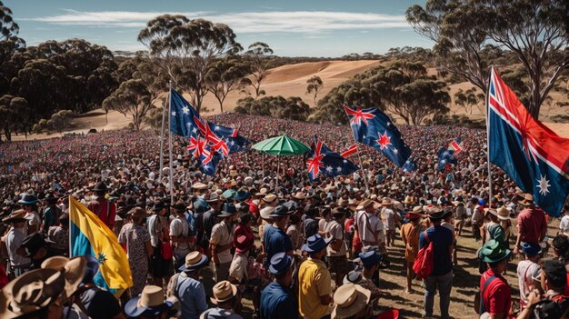 Celebrating Australia Day with the display of the beautiful national flag