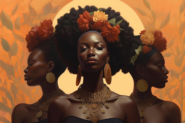 Foto celebrando la bellezza e la resilienza di blackness