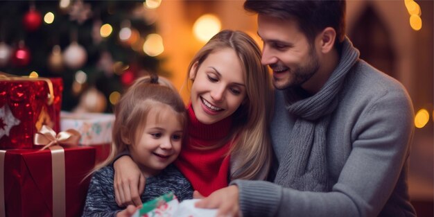 celebrating christmas with family background