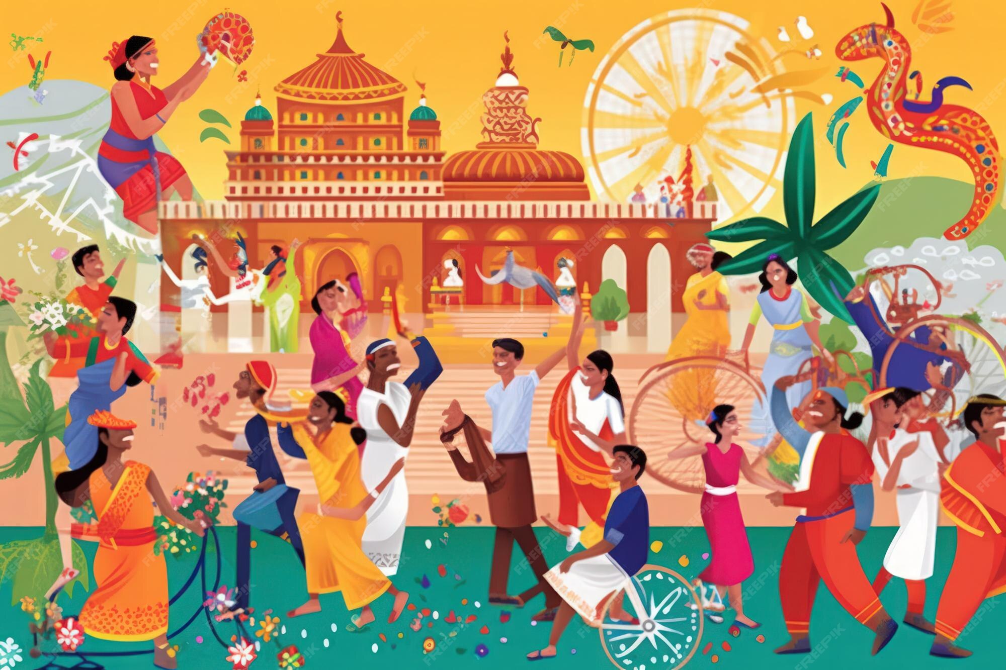 Premium AI Image Celebrating Cultural Festivals and Traditions