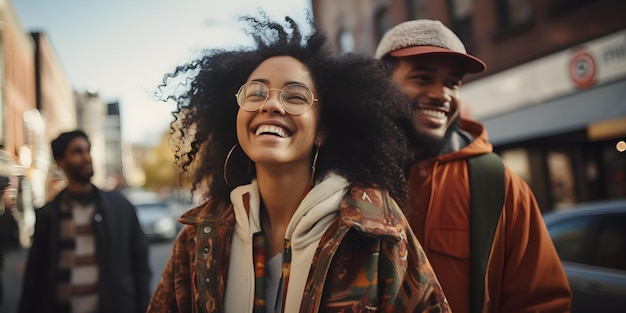 Celebrating Diversity and Body Positivity A Proud Black Couple in an Urban Setting Concept Urban Photoshoot Black Love Diversity Body Positivity Proud Couple