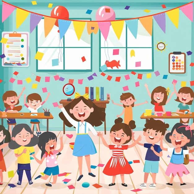 Celebrating Educators A Vibrant Happy Teachers Day Banner Illustration