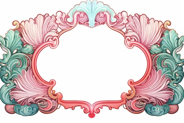 Празднование элегантности Scalloped Frame Clipart AR 32