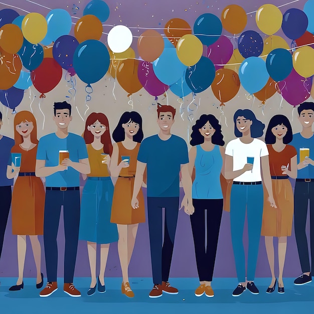 Celebrating friendship day flat illustration