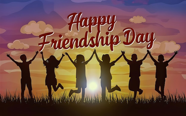 Foto illustrazione piatta per celebrare la giornata dell'amicizia