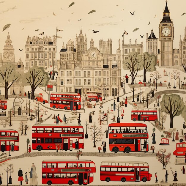Premium AI Image  Celebrating London's Iconic Tapestry A Breathtaking Fusion of History and 