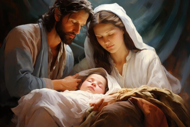 Premium Photo  Celebrating the sacred moment Christmas nativity scene a timeless portrayal of 
