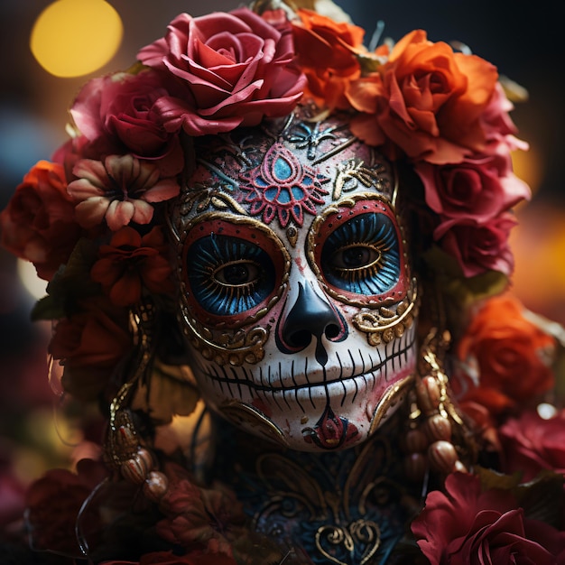 Celebrating Traditions Vibrant Day of the Dead Street Procession Capturing the Essence