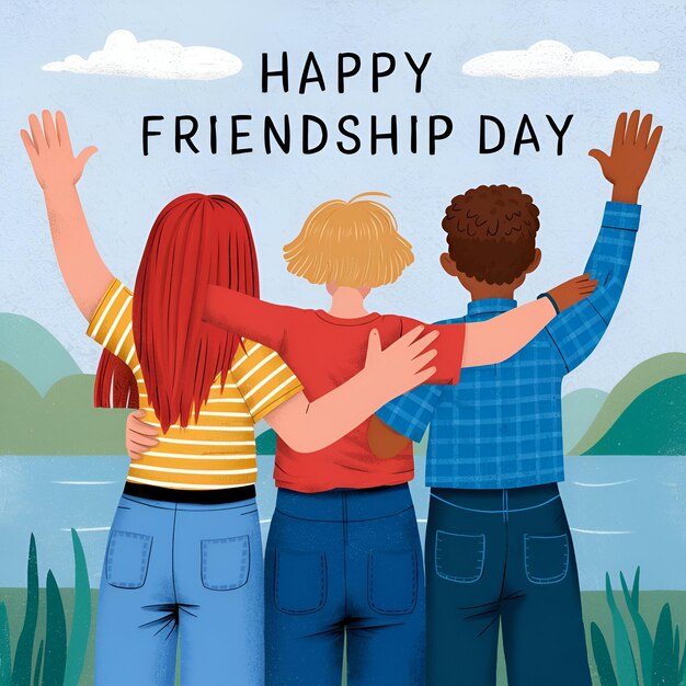 Photo celebrating world happy friendship day cherish the bonds that bring joy