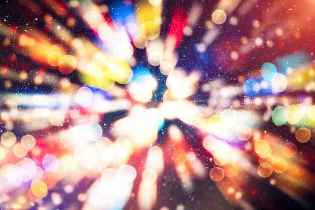 Celebration background with defocused golden lights for Christmas, New Year, Holiday, party