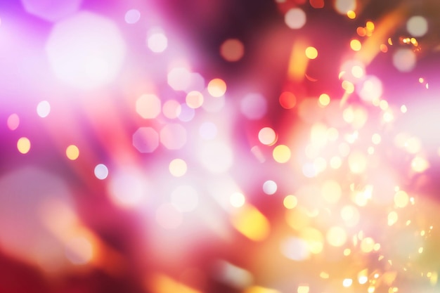 Celebration background with defocused golden lights for Christmas, New Year, Holiday, party
