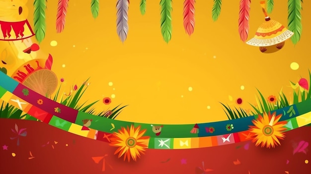 celebration banner for festa junina festival