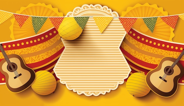 Celebration banner for festa junina festival