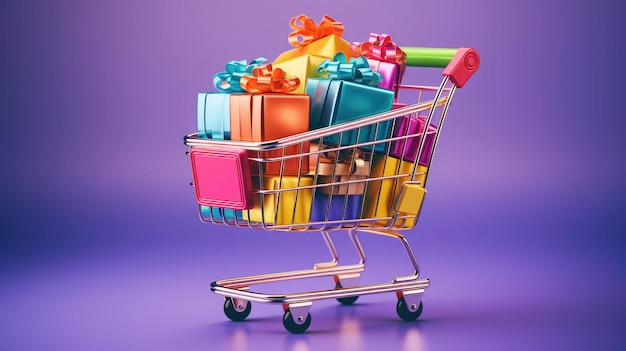 Celebration Colorful Gift Boxes Shopping Background HD Illustrations