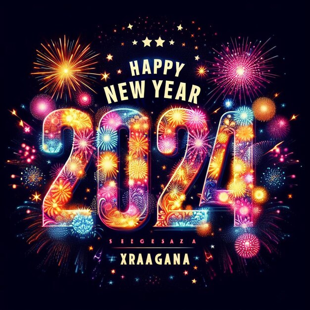 Premium AI Image Celebration Happy new year 2024