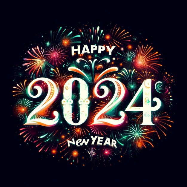Premium AI Image Celebration Happy new year 2024