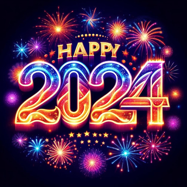 Photo celebration happy new year 2024