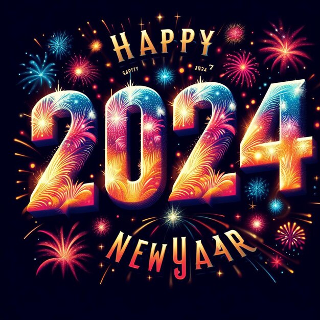 Celebration Happy new year 2024